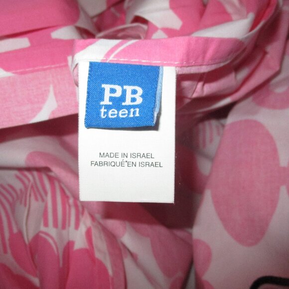 Pottery BARN TEEN Q Duvet cover Pink Chain Flower - Picture 3 of 6